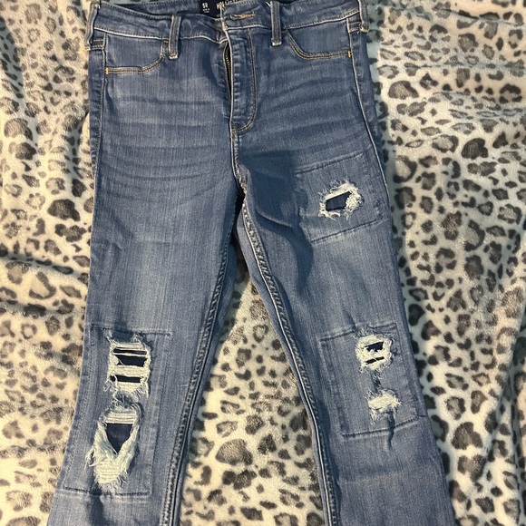 Hollister High Rise Ripped Skinny Jeans Medium Wash 5R - Picture 3 of 4